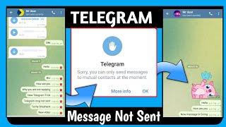 Telegram Bug Telegram Account limited Problem  Message Not Sent on Telegram  Techy Shashank