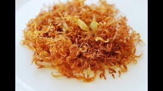 طرز تهیه پیاز داغ چیپسی مجلسی  How to Make Perfect Crispy & Tender Onion - Eng Subs