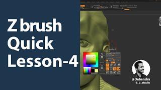 ZBrush Tutorial Introduction to Brush controller ZaddZsub in  Hindi   quick  Lesson-4