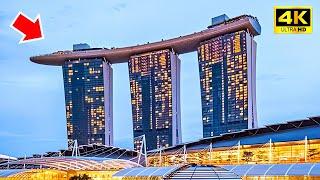 Marina Bay Sands Singapore Luxury Hotel Full Tour：Infinity Pool Orchid Suite Club Lounge etc（4K）