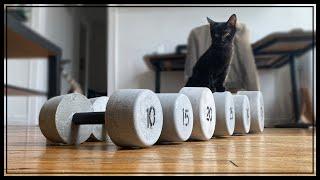 Concrete Dumbbells  DIY