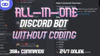 350+ Commands Advance Discord Bot Without Coding NEW  #Flantic Clone 247 Hours Online