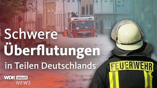 Unwetter in Deutschland Starkregen Überschwemmungen und Gewitter  Aktuelle Stunde