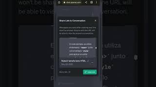 Cómo compartir un chat de ChatGPT con otras personas