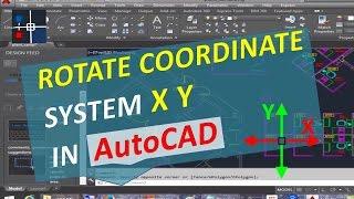 Rotate Coordinate System X Y AutoCAD. Turn Drawing and Change UCS axes