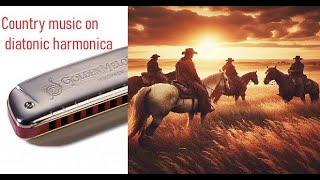 How to play country music on a diatonic harmonica C + tabs