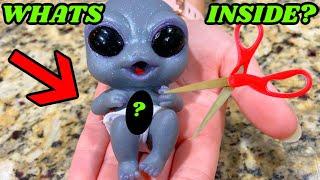 WHATS INSIDE TINY ALIEN BABY? AUBREY & CALEB CUTTING OPEN an ALIEN