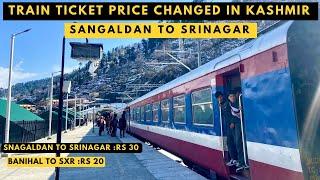 JAMMU TO SRINAGAR TRAIN ROUTE TICKET PRICE REDUCED  HUGE BENEFIT FOR PUBLIC 