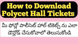 How to download polycet hall tickets #polycet2024