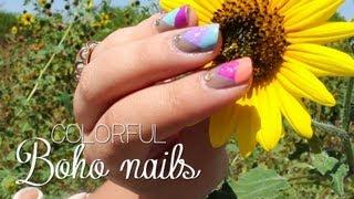 Colorful BOHO Nails 