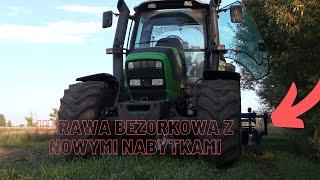 Uprawa z nowymi nabytkami Uprawa bezorkowa Deutz Fahr Agrotron M + Pol-Grom