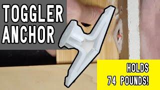 Toggler Plastic Toggle Anchors  Pop Toggles Installation and Weight Test