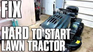 HOW-TO FIX A HARD TO START Lawn Tractor with OHV Briggs Engine - MUST SEE