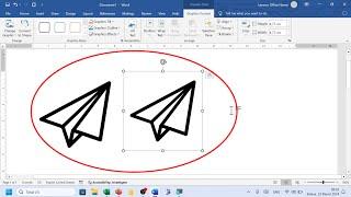 Memunculkan Icon  Gambar Pesawat Kertas di Lembar Kerja Microsoft Word