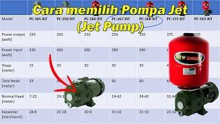 Cara kerja dan cara memilih jet pump yang sesuai kebutuhan kita Bagian 2