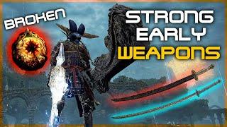 Elden Ring - Where to Get OP Weapons EARLY  BROKEN TALISMANS  ASH OF WAR  GIGA Tips Guide