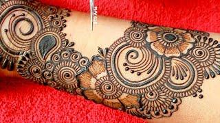 Stylish simple full hand mehndi design  Mehndi design easy and beautiful front hand  Henna Mehndi