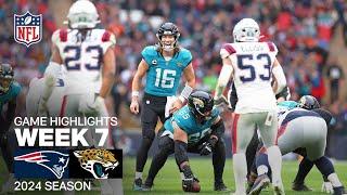 New England Patriots vs. Jacksonville Jaguars  2024 Week 7 Game Highlights