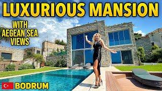 TOURING ULTRA LUXURIOUS MEGA MANSION WITH AEGEAN SEA VIEW   BODRUM HOUSE TOUR