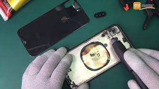 How to replace the rear window on the iPhone X-XS? the steps