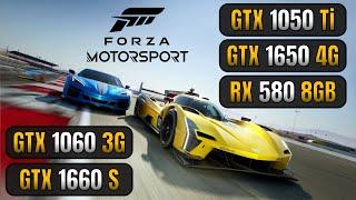 Forza Motorsport  GTX 1050 Ti  GTX 1650  GTX 1060  GTX 1660 Super  RX 580  Free Play