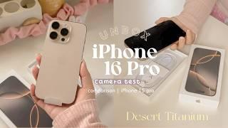 Unboxing iphone 16 pro   Desert Titanium + cute accessories ASMR aesthetic mini vlog 16 pro