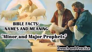 BIBLE FACTS NAMES AND MEANING Minor and Major Prophets  Preach and Practice