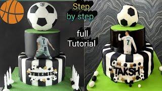 Ronaldo Cake Design  Football Theme Cake Design  1Kg Football Birthday Cake  Pardeep Cakes