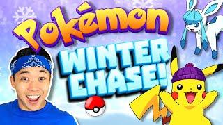 ️ POKEMON Winter Run  FREEZE DANCE Brain Break + Kids Workout  GoNoodle Inspired