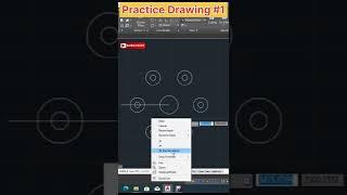 Practice Drawing 1  Autocad practice drawing  AutoCAD 2D drawing for beginners  @cadartist