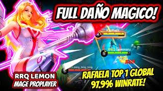 ¡SE LLAMA RRQ LEMON Y JUEGA DEMASIADO AGRESIVO RAFAELA TOP 1 GLOBAL 97.9% WINRATE  MOBILE LEGENDS