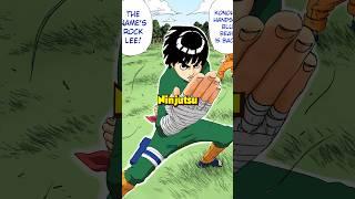 Why cant Rock Lee use Ninjutsu?