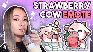 Twitch Emote Tutorial Speedpainting - Strawberry Cow Emotes