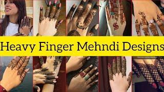 Bridal finger mehndi design  Heavy Finger Mehndi design #fingermehndidesign #mehndi