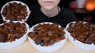 ASMR Dark Chocolate Blueberry Hazelnut Greek Yogurt Mukbang  Eating Sounds