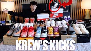 FULL SNEAKER COLLECTION TOUR INCLUDING ULTRA RARE 1 OF 1 NIKE AIR JORDAN RAREST SHOES  KREWS KICKS