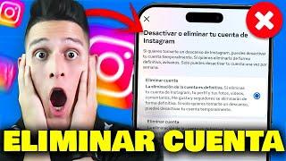 Cómo ELIMINAR tu Cuenta de INSTAGRAM RÁPIDO 2024