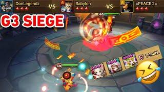 G3 Siege  DonLegendz vs Babylon vs =PEACE 2=  #summonerswar