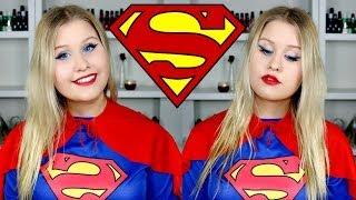 SUPERWOMAN  SUPERGIRL MAKEUP AND COSTUME  HALLOWEEN TUTORIAL