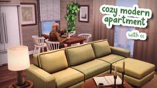Cozy Modern Apartment with CC   The Sims 4 Speed Build