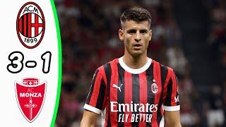 AC Milan - Monza 31 - All Goals & Highlights - Morata Debut