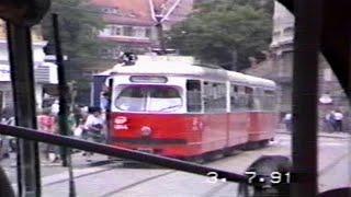 1991 Vienna Austria tram ride Video8 rip