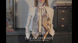 Sabina Savage 135x135cm Silk Twill Scarf How to tie the Ascot Knot