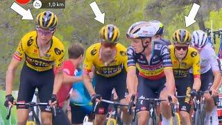Jumbo-Visma Try to Bully Remco Evenepoel on Steep Climb  Vuelta a Espana 2023 Stage 8