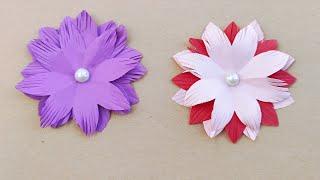 Easy & New Style Paper Flowers tutorial  Paper Crafts Ideas  DIY Paper Flowers