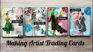 Making some ATC’s • Artist Trading Cards • Tiny Art is fun️