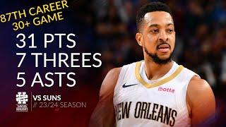 CJ McCollum 31 pts 7 threes 5 asts vs Suns 2324 season