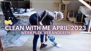 Clean with me April 2023  Rustige werkplek creëren  Schoonmaken & opruimen  Gwenn&Clean