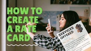 HOW TO CREATE A RATE CARDMEDIA KIT - GET MORE BRAND DEALS