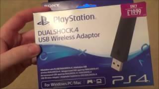 How to use the PlayStation DUALSHOCK4 USB Wireless Adaptor to Connect Controller to PC Wirelessly